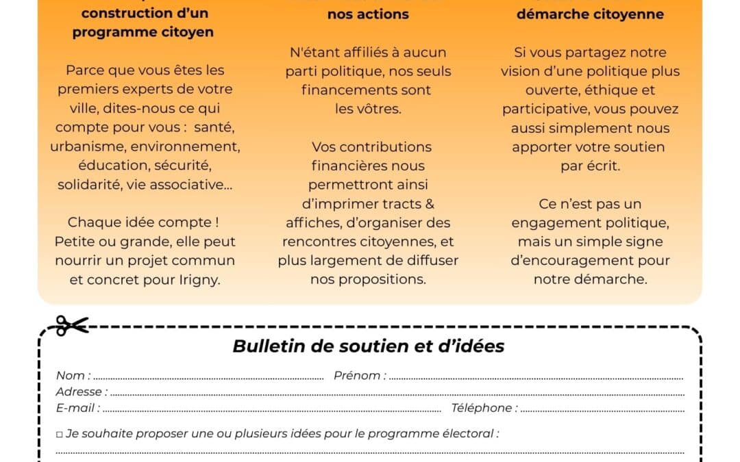 Bulletin de soutien