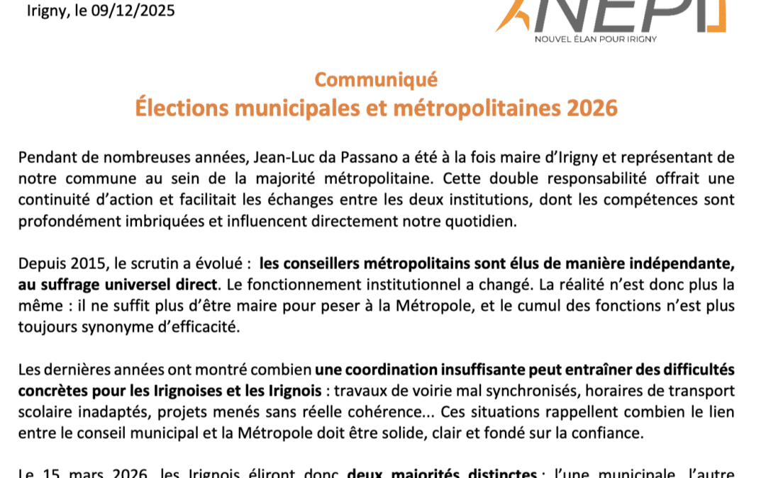 Élections municipales et métropolitaines 2026